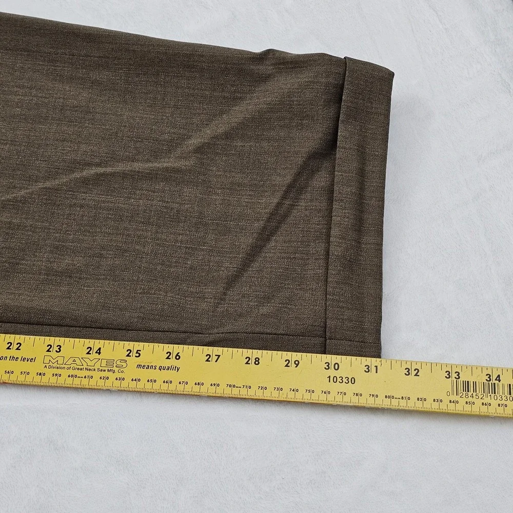 Pronto Uomo Men 38 Pleated Cuffed Hem Brown Slacks Trouser Pants Preppy Classic‎